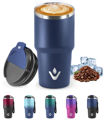 Image de Gobelet thermique réutilisable Mulbijeo, 600 ml, en acier inoxydable, idéal pour emporter votre café