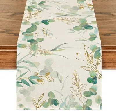 Produktbild von Grüner Eukalyptus Tischläufer 40x140cm Sommer Deko