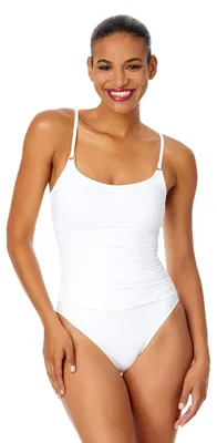 Produktbild von Anne Cole Damen Shirred Maillot Solid One Piece Swimsuit Einteiliger Badeanzug,
