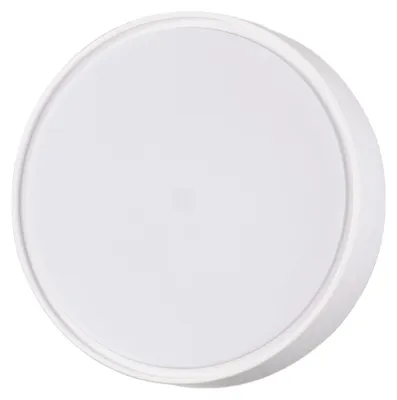 Imagen del producto de Lámpara de techo redonda LED Hatton, fabricada en policarbonato blanco, con grado de protección IP65, 14W, luz cálida de 3000K, 2830 lúmenes, fabricada en Italia, referencia 3224-61-102. Diseño moderno.