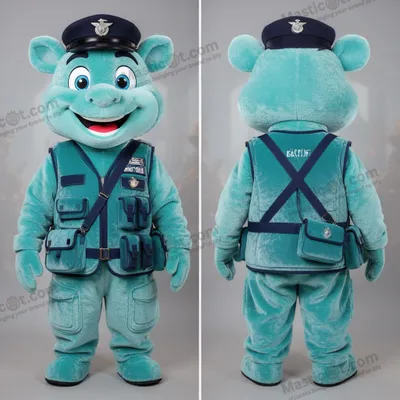 Imagen del producto de Mascota MASTICOT turquesa con temática marina de reconocimiento marino