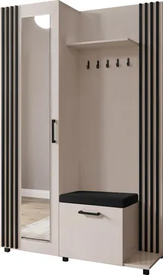 Produktbild von Masseno Garderobe-Set ARMADIO 137/207/42 cm Modern Garderobenschrank Kaschmir