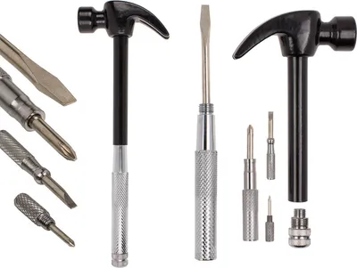Produktbild von Multitool 6 in 1 Hammer mit Schraubenzieher Werkzeugset