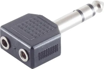 Produktbild von ShiverPeaks S/CONN maximum connectivity Adapter, Klinkenstecker Stereo 6,3mm auf 2 Klinkenkupplung Stereo 3,5 mm (57071)