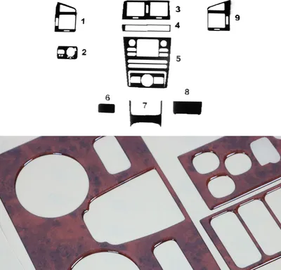 Immagine prodotto di Decorazione interna dell'abitacolo per Seat Cordoba 1999-2002 in radica 9 pezzi