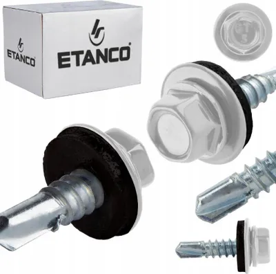 Obrázek produktu pro ETANCO GT5 samořezné šrouby kov - kov 5,5 x 25 mm RAL 9010 250 ks.