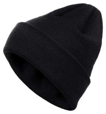 Produktbild von modAS Uni Strickmütze aus 100% Wolle (Wolle) – Wollmütze Fein gestrickte Mütze in doppellagiger Qualität One Size in Schwarz