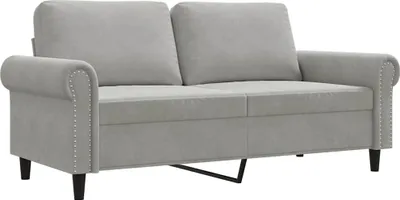 Produktbild von vidaXL 2-Sitzer-Sofa Hellgrau 140 cm Samt