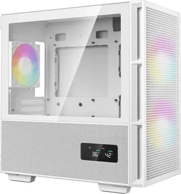 Zdjęcie produktu dla Obudowa PC Deepcool CH360 Digital, Mini Tower, Micro ATX, Biała, 2x 3.5", 3x 2.5", RGB, Wentylator 140 mm