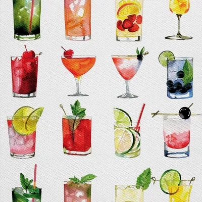Produktbild von OUTDOOR DEKOSTOFFE OXFORD - Motiv Cocktail | DX8832