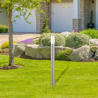 Immagine prodotto di Lampada da giardino moderna 1xE27 Inox torcia cromo satinato 8265 Rabalux