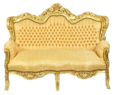 Produktbild von Casa Padrino Barock 2-er Sofa King Gold Muster / Gold - Barock Möbel