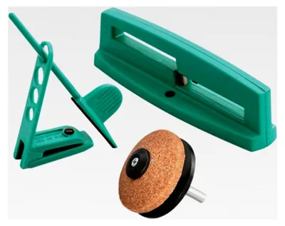 Produktbild von Messerschärfer-Set für Gartenwerkzeuge wie Sichelmähermesser, Gartenscheren, Astscheren, Rosenscheren und Äxte