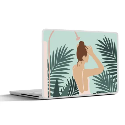 Produktbild von MuchoWow® Laptop Aufkleber Sticker Cover Sommer - Frau - Dusche 30x22 cm - Laptop-Sticker