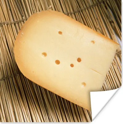 Produktbild von MuchoWow® Poster Gouda - Käse - Korb 100x100 cm - Babyzimmer