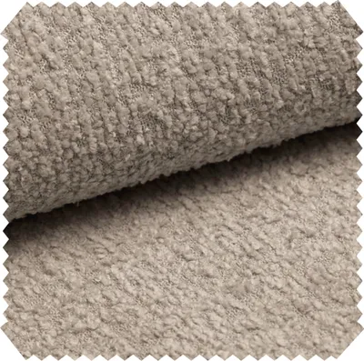Produktbild von novely® ABEL - Flauschiger Bouclé-Polsterstoff - Recycelter Stoff - Schwer Entzündbarer Möbelstoff - UV-Beständige Meterware 1lfm - Farbe: 02 Beige