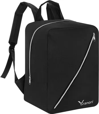 Produktbild von Granori Handgepäck Rucksack 40x30x20 cm Reisetasche ideal für Flüge mit z. B. Eurowings oder Wizz Air in schwarz