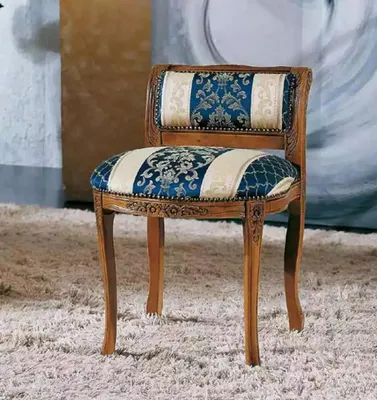 Zdjęcie produktu dla Klasyczne tapicerowane krzesło tekstylne designerskie drewniane krzesło do jadalni luksusowe