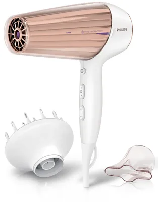 Image de Philips MoistureProtect, sèche-cheveux HP8280/00, courant continu, violet et blanc, câble de 2,5 m, 2 300 W, 220-240 V, 2 W