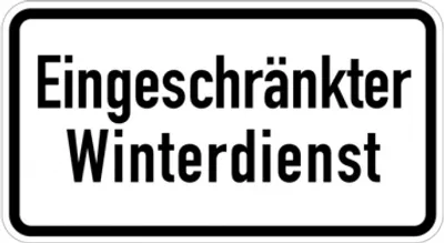 Produktbild von Dreifke® Verkehrszusatzzeichen, Eingeschränkter Winterdienst, Aluminium, 231 ...