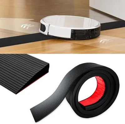 Obrázek produktu pro Rampa pro vozíčkáře - Překonávání schodů - Protiskluzové drážky - 90 x 8 x 3 cm - Černá