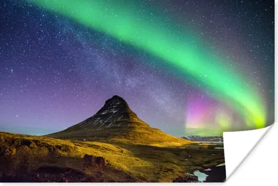 Produktbild von MuchoWow® Poster Aurora - Nordlichter - Nacht 120x80 cm - Bilder