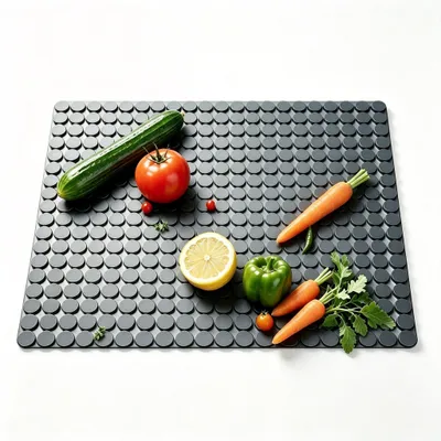 Spülbeckenmatte PVC 31x27,5 cm grau, Schutzmatte