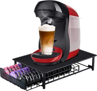Produktbild von Famanu Kaffeekapselhalter mit Schublade - für bis zu 54 Kaffeekapseln, stapelbar