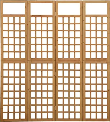 Produktbild von vidaXL Spalier/Paravent 4-teilig Massivholz Tanne 161x180 cm