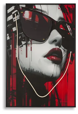 Produktbild von Mauro Ferretti Wandbild Psyco mit LED – Leinwandbild 60x90 cm mit 3D-Applikation