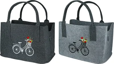 Produktbild von Gilde Filz Tasche "Blumenfahrrad" VE 4 so 44094