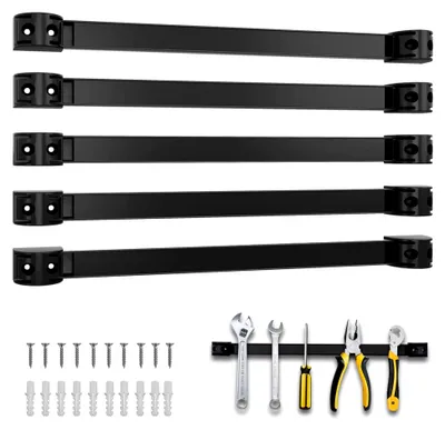 Produktbild von Magnetleisten für Werkzeuge, 5 Stück, 40 cm Set, Magnethalterung für Wand in Küche, Garage, Werkstatt