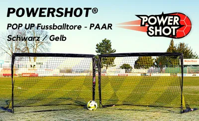 Produktbild von Pop Up Tor 120 x 90cm - Faltbares Fußballtor - 2er Set von POWERSHOT®