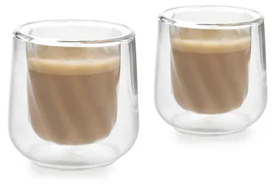 Produktbild von La Cafetière 2pc Siena Doppelwandige Cortado Gläser Set, 135ml isolierte Kaffeet