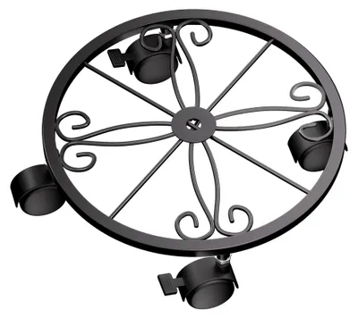 Produktbild von Pflanzenroller - 26 cm Rollbrett für Pflanzen, Blumenroller 360° drehbar, 1 Stück, Tragfähigkeit 35 kg, geeignet für Innen- und Außenbereich.
