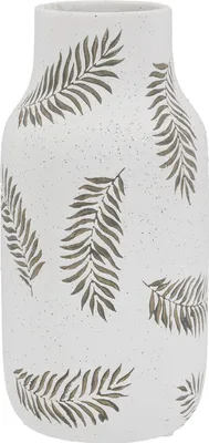 Produktbild von Gilde Halsvase, "Farn", Farnmotiv, Keramik, weiß, VE 3, H. 26 cm, D. 13 cm 34532 4063387345320