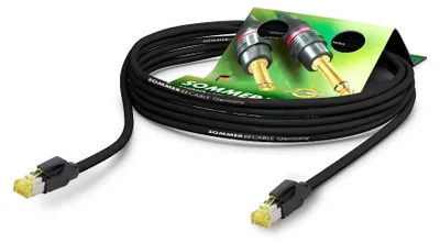 Productafbeelding van Netwerkkabel SC-Mercator CAT.7 PUR, 8 x 0,14 mm² | RJ45 / RJ45, HIROSE | 1,00 meter | zwart