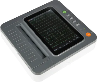 Obrázok produktu pre E12 Digitálny 12-zvodový EKG prístroj 12-zvodové EKG prístroje Dotykový displej 10,1" Elektrokardiograf PC Softvér Interpretácia