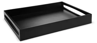 Produktbild von Leopold Vienna Holz-Serviertablett 47.5x35cm eckig mit hohem Rand Schwarz