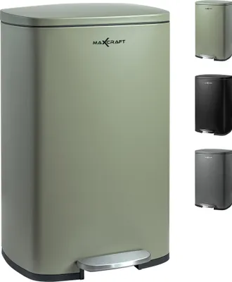 Produktbild von MAXCRAFT Mülleimer / Treteimer mit Soft Close Deckel - 50 Liter in Grün