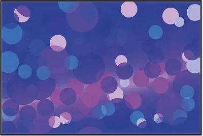 Produktbild von Wallario Wandbild Blaue Kreise mit pink - harmonisches Muster, Größe: 61 x 91,50 cm, Poster mit schwarzem Aluminiumrahmen