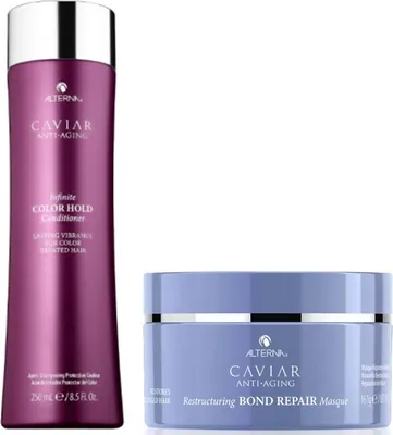 Image de Alterna Caviar Infinite Color Hold et Caviar Restructuring Bond Repair Conditioner 250 ml + Masque 161 g