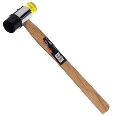 Obrázok produktu pre Gumené plastové kladivo Kraft & Dele KD904 s drevenou rukoväťou 35 mm