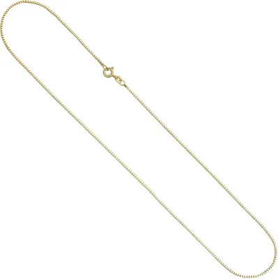 Produktbild von 0,9mm feine Venezianerkette Kette Collier Halskette 925 Silber vergoldet 50cm