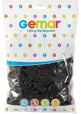 Produktbild von Pastellfarbene schwarze Luftballons, 23 cm, 100 Stück – Godan