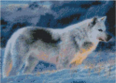 Zdjęcie produktu dla Mozaika diamentowa 5D - Wilk 40x30cm - Titanum
