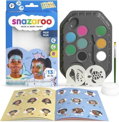 Zdjęcie produktu dla SNAZAROO Zestaw 8 farb do malowania twarzy Wodny Świat