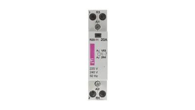 Obrázok produktu pre Modulárny stykač 20A NO a NC kontakt (1 modulárny 2-pólový) - R 20-11 230V 002461220 ETI
