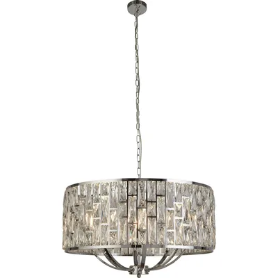 Obrázek produktu pro Klasický lustr Jewel Steel Chrome Clear Glass 8 světel E14