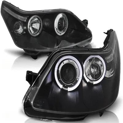 Produktbild von LED Angel Eyes Scheinwerfer passend für Citroen C4 04-10 schwarz